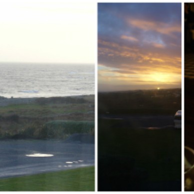 The Connemara Coast Hotel View, and the single wine photo